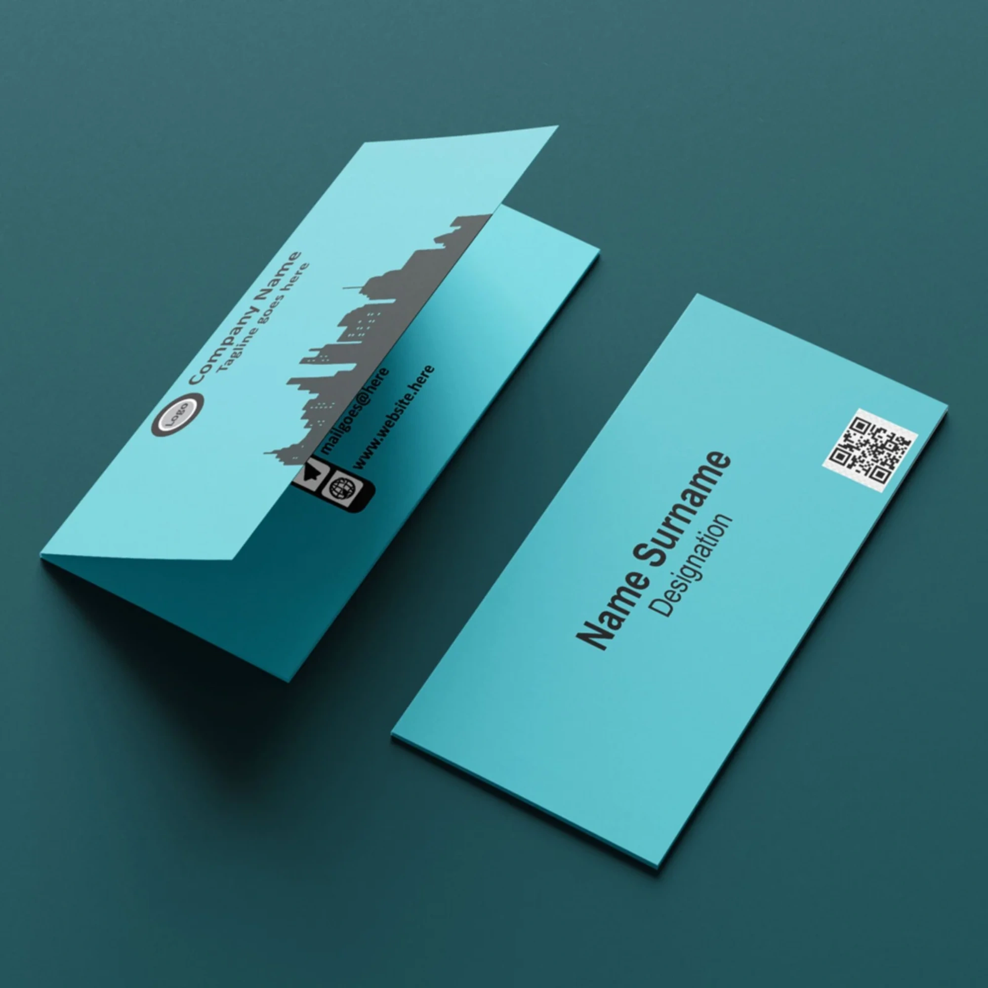 Folded Business Cards