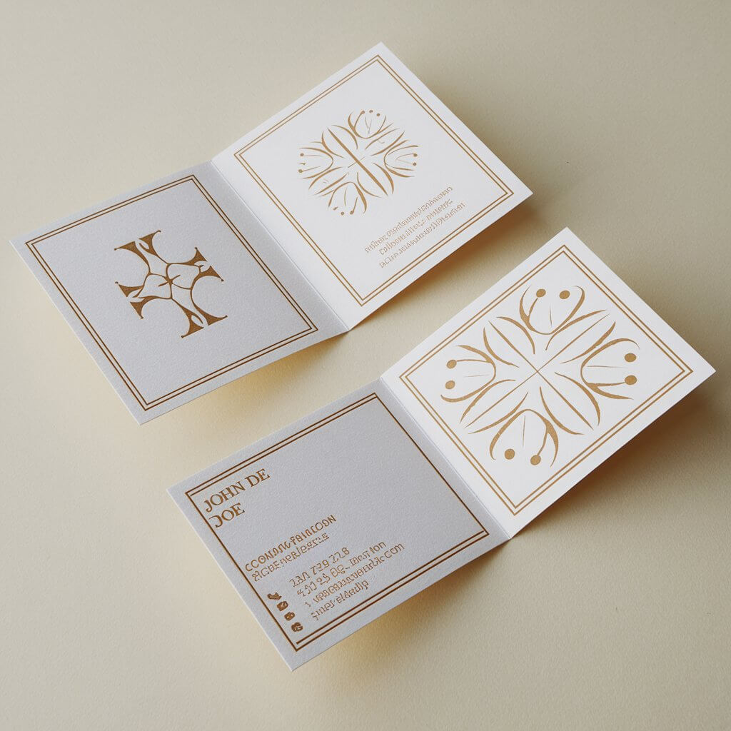 Folded Business Cards